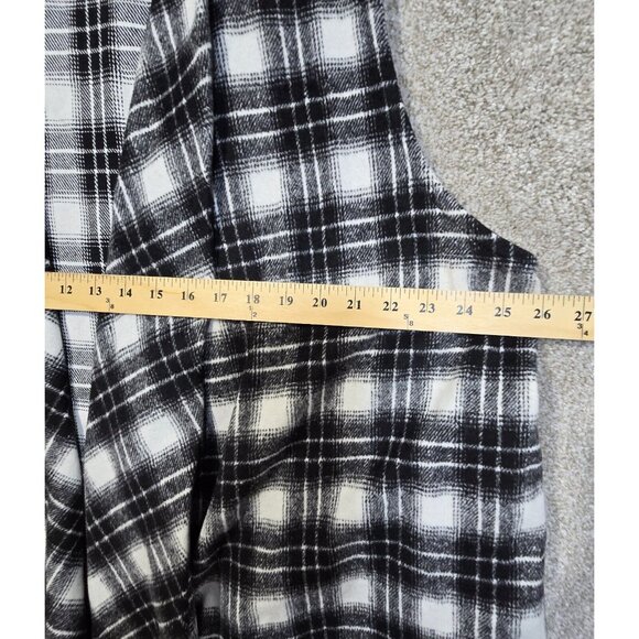 Chicsoul Waterfall Vest Plaid Microfleece Cozy Soft Pockets Flowing Women's 1XL - Picture 5 of 12